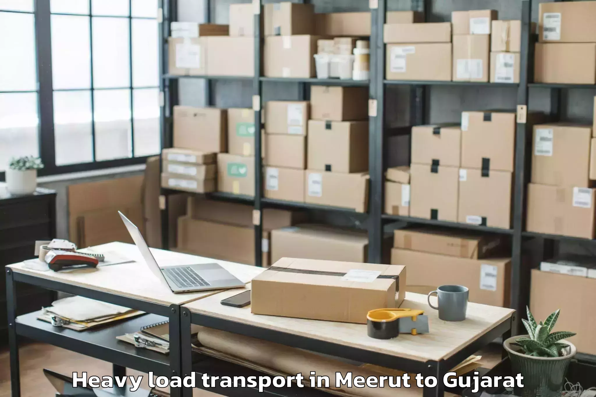 Get Meerut to Una Gir Somnath Heavy Load Transport